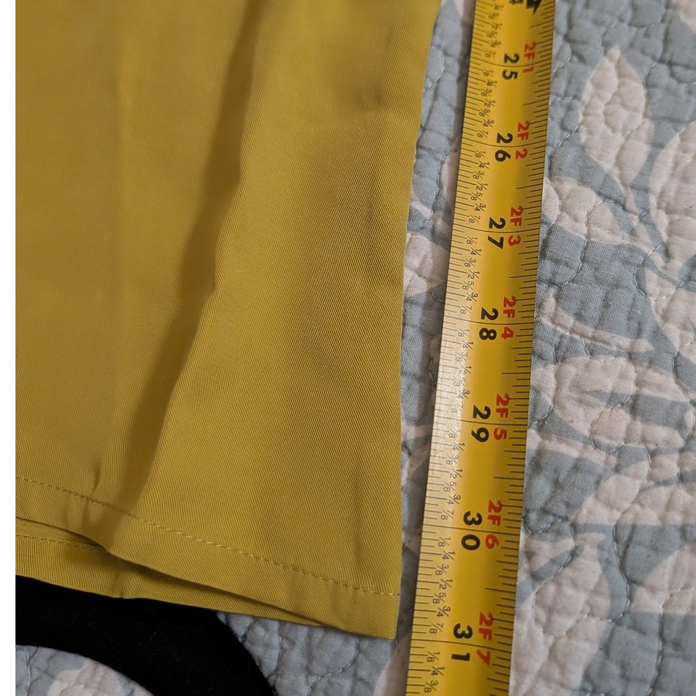 My Beachy Side Begonia Chartreuse Yellow Beaded Side Wide Leg Pants Small NEW - Picture 9 of 9